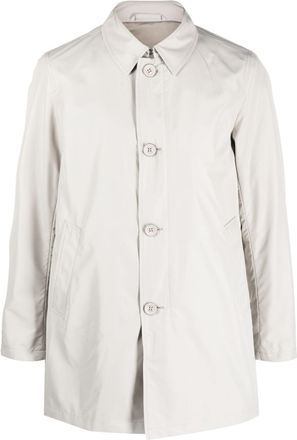 Herno single-breasted shirt coat - men - Polyester/Polyester - 58 - Neutrals