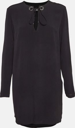 Sandro Black Black Crystal Embellished Crepe Tunic Dress