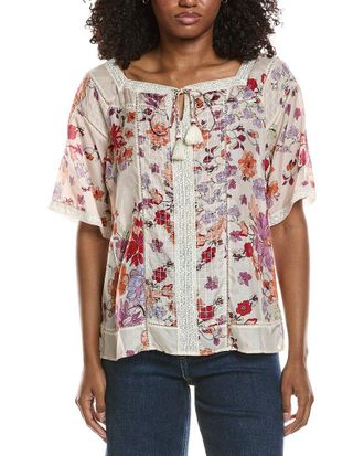 Johnny Was Sonia Silk Blouse