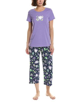Hue Hue 2Pc T-Shirt & Capri Pajama Set