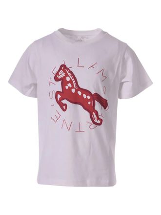 Stella McCartney horse-print T-shirt - kids - Cotton - 4 - White