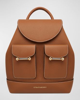 Strathberry Osette Flap Calf Leather Backpack