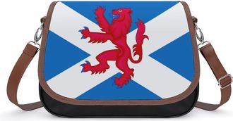 Generic Flag of Scotland with Lion Rampant Womens Crossbody Bag Fashion Shoulder Handbags Message Tote Bag with Adjustable Strap