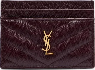 Saint Laurent Cassandre leather card holder