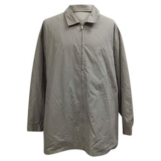 Fear of God Fear of God Essentials Twill Jacket in Grey Cotton
