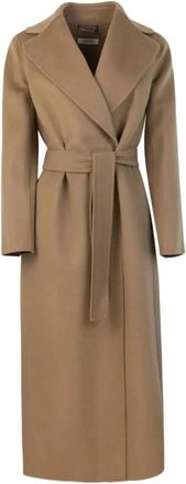 Max Mara Poldo Jas - Dames - Jas met riem - Bruin - 3XS - Wol - Jassen
