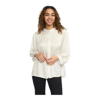 2-Biz Dames, Blouses & Shirts, Beige, Maat: 2XL Viscose