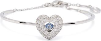 Swarovski Idyllia soft bangle - women - Brass/Swarovski Crystal - M - Silver