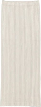 Pleats Please Issey Miyake Gonna dritta plissettata - Toni neutri