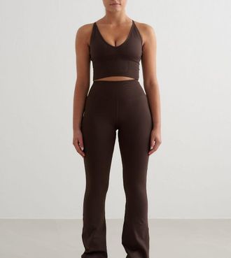 Aim'n Petite - Leggings modellanti a zampa senza cuciture color cioccolato-Marrone