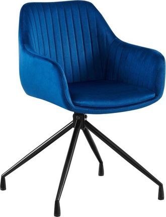 Clp Sedia da pranzo Welby blu scuro Velluto