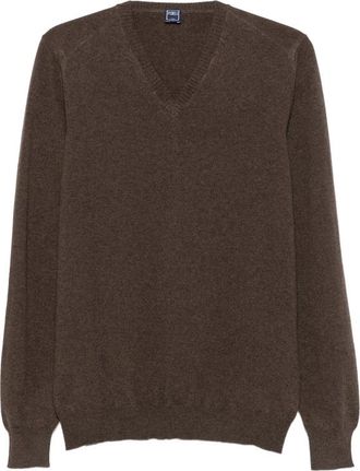 Fedeli V-neck Ribbed-trim Sweater