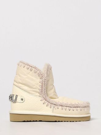 Mou Stivaletto Eskimo 18 Mou in pelle con cuciture in lana