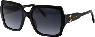 Marc Jacobs Stijlvolle zonnebril voor een zonnige dag - Dames - Zonnebrillen - Zwart - 55 MM - Accessoires