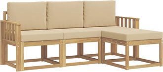 vidaXL Conjunto De Sof&aacute;s De Exterior 4 Uds. Vidaxl