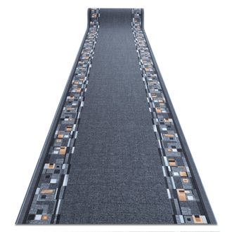 RugsX RugsX Anti-Slip Bombay Runner in Grey | Size: 100 cm x 500 cm
