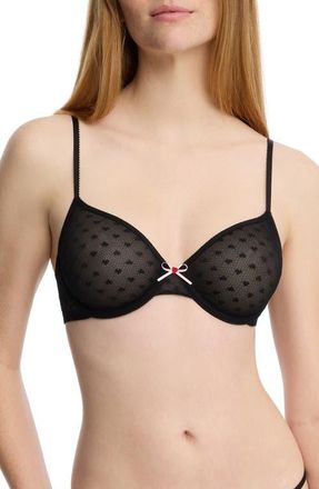 Skarlett Blue Heart Breaker Lace Underwire Bra in Black at Nordstrom, Size 34Ddd