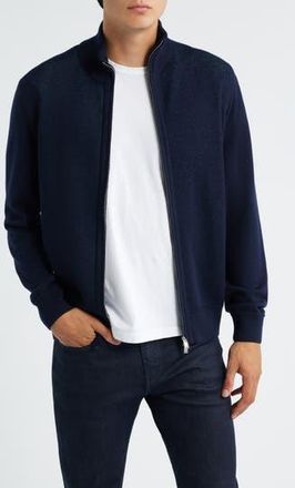 BOSS Illarione Mixed Media Jacket in Dark Blue at Nordstrom Rack, Size X-Large