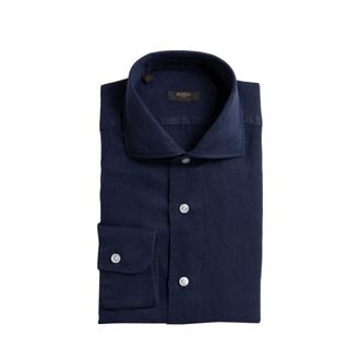 Barba Heren, Overhemden, Blauw, Maat: 5XL Linnen