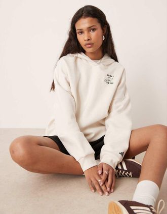 adidas adidas Originals - Three Stripes Studios - Felpa con cappuccio grigia con tre strisce-Grigio