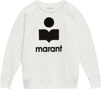 Isabel Marant Relaxed Fit Knit Sweater with Bold Graphic Logo