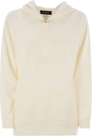 Fabiana Filippi Platinum Hoodie - Dames - Hoodies - Wit - S - Wol - Hoodies & sweatvesten
