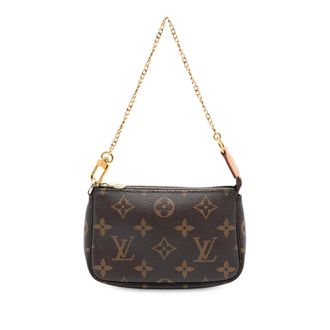 Louis Vuitton Pre-owned Womens Monogram Mini Pochette Accessoires - Brown Textile - One Size
