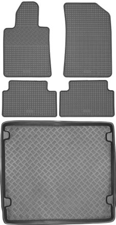 OEM Juego De Alfombrillas De Goma Para Coche Y Alfombrilla Para Maletero Para Peugeot 508 I Sed&aacute;n/familiar (2012-2018)