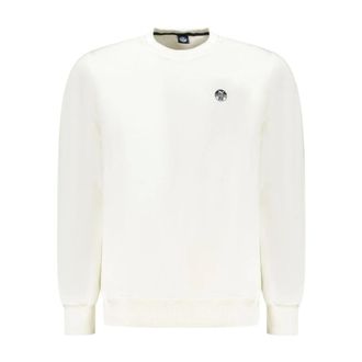 North Sails Hoodies & sweatvesten, Heren, Wit, L, Katoen, Klassieke Katoenen Crewneck Sweater