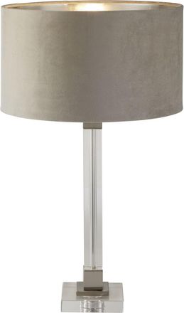 Searchlight Elegante Design Tischlampe Scarborough, Taupe/Silber