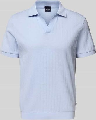 Joop Regular Fit Poloshirt mit V-Ausschnitt Modell Baronito in Hellblau, Gr&ouml;&szlig;e XXXL