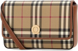 Burberry Womens Printed Canvas Hampshire Crossbody Bag Vntgchkbriarbrown Borse A Tracolla