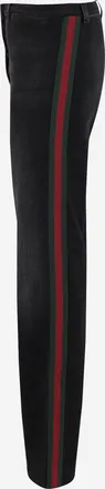 Gucci Mens Cotton Denim Jeans With Web Detail Black