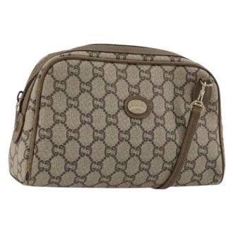 Gucci Pre-owned Cross Body Bags, female, Beige, Size: ONE SIZE Pre-owned Vintage GG Canvas Shoulder Bag