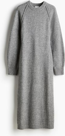 H&M Bodycon-Strickkleid - Graumeliert