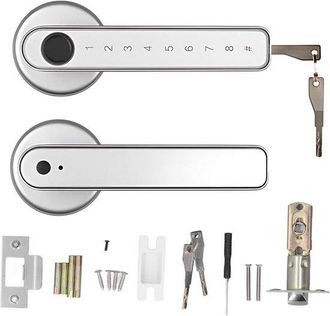 OEM Manilla Inteligente Con Lector De Huellas Dactilares Y C&oacute;digo: Sistema De Cierre Seguro Para Puertas De Madera Y Metal