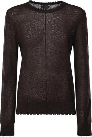 Pinko Round-neck Truien - Dames - Ronde hals truien - Bruin - M - Truien & Vesten