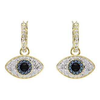 Swarovski Dames Oorbellen Evil Eye Blauw - Dames - Oorbellen - Geel - ONE Size - Accessoires