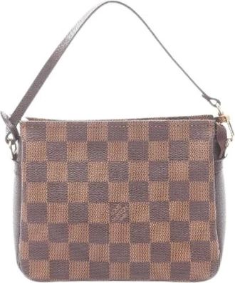 Louis Vuitton Pre-owned Mini Bags, female, Brown, Size: ONE SIZE Pre-owned Trousses Makeup Damier clutch
