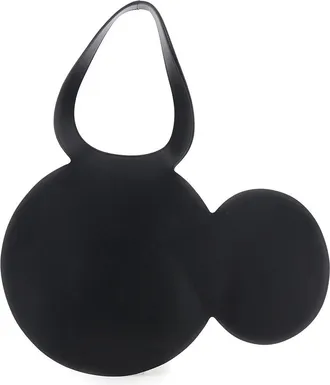 Coperni Womens Mickey Black Handbag With Cut-Out Handle Calf Handbags Hand Bags