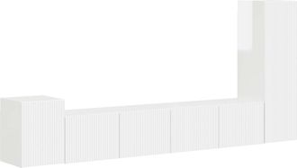 vidaXL Conjunto De Mueble De Tv 3 Uds. Brillante Madera De Ingenier&iacute;a Vidaxl