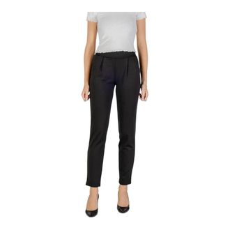 Ichi Slim-fit Trousers, female, Black, S, Elasticated Waist Trousers
