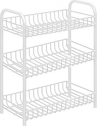Trade Shop Trade Shop - Portaoggetti Carrello Portaogetti 3 Ripiani Bianco 308 Per Cucina Bagno
