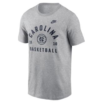 Nike North Carolina Legacy Basketball Arch Nike Mens College T-Shirt in Grey | N19906GNCV-RG7