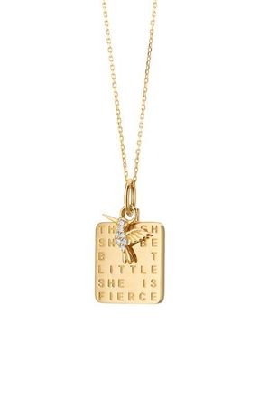 Monica Rich Kosann She is Fierce Pendant Necklace in Gold at Nordstrom, Size 17