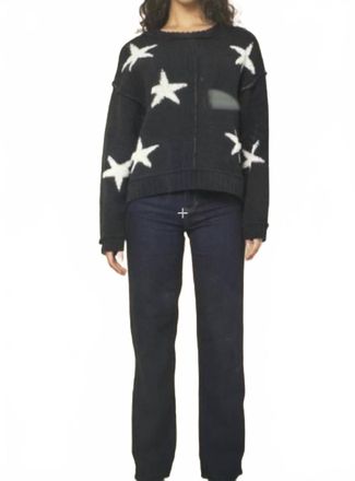 Vintage Havana Jacquard Star Sweater In Black