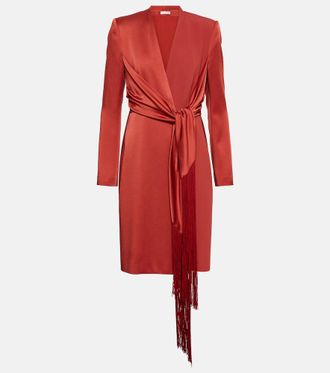 Max Mara Maura wrap satin minidress