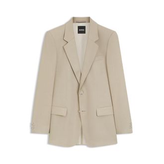 BOSS Relaxed-fit jacket in twill