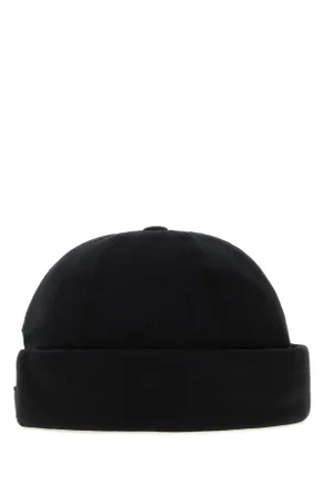 Giorgio Armani Mens Midnight Blue Cotton Blend Hat Nero Exterior: Polyester Cappelli