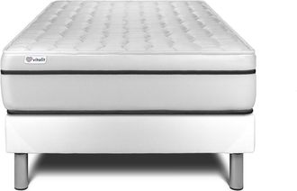 VITALIT Somier Blanco + Colch&oacute;n Con Espuma Viscoel&aacute;stica 90 X 190